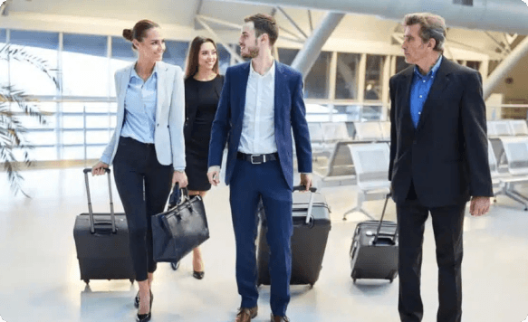 Family travelling away from home